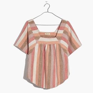 Madewell Butterfly Top in Sherbet Stripe